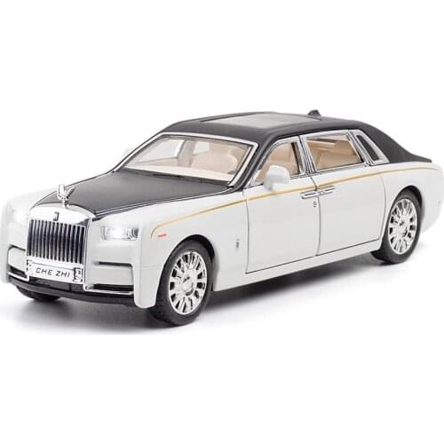 1:32 scale vehicle Rolls-Royce Phantom metal model with light and sound pull back diecast car alloy toys collection for gifts