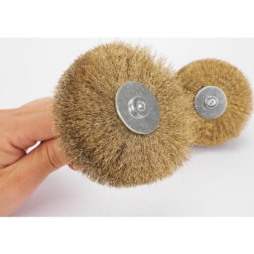 New 2pcs 0.3mm 80*6mm Soft Steel Wire Brush Polishing Wheel Grinding Head For Metal Derusting Wood Grinding Polishing