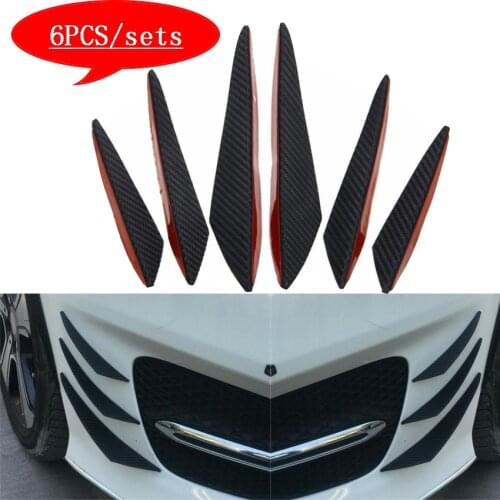New Opel Astra g h j k f Car Body Front Bumper Lip Splitter Spoiler Kits black/ carbon fiber 6 pieace