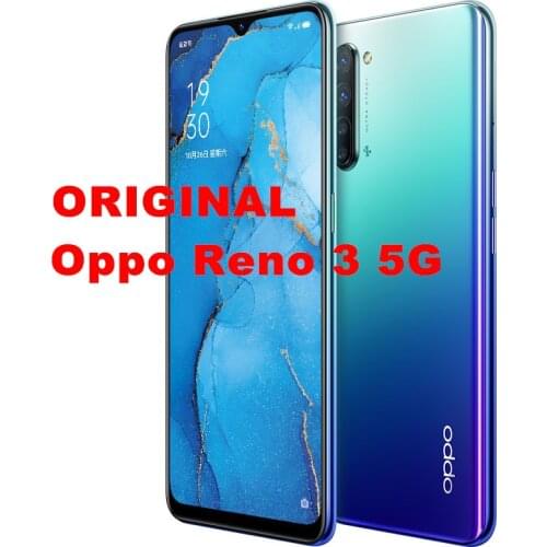 Stock new Oppo Reno 3 5G Mobile Phone Mediatek 1000L 6.4" 2400X1080 12G RAM 128G ROM 64.0MP 5 Cameras VOOC Screen Fingerprint