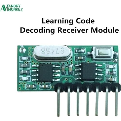 433mhz RF Receiver Learning Code Decoder Module 433 mhz Wireless 4 Channel output Diy kit For Remote Control 1527 encoding