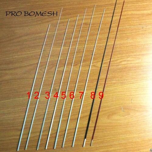 Pro Bomesh 5PCS/Lot 45.2cm-51cm 1 Section Solid Fiber Glass Ice Rod Blank Raft Rod Tip Repairing Tip DIY Rod Building Repair