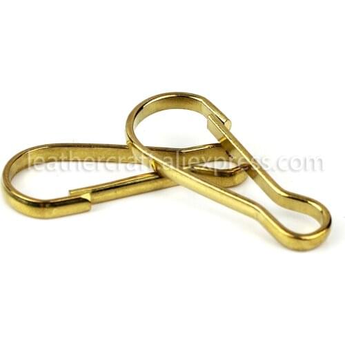 5pcs Wholesale Solid Brass S-Ring Curtain Clasp Split Key Ring Hook Chain Loop none-spring gate 20mm/ 33mm/ 51mm simple hooks