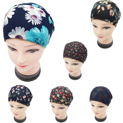 Hat women Newest Islamic Musli mturban Cotton Beanie Chemo Cap for Cancer Patients Lose Hair Wrap Hat Muslim Prayer Hats