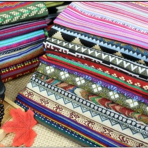 National style popular cloth Sofa cover pillow bar restaurant tablecloth fabric Curtain fabric blend DIY material wholesale