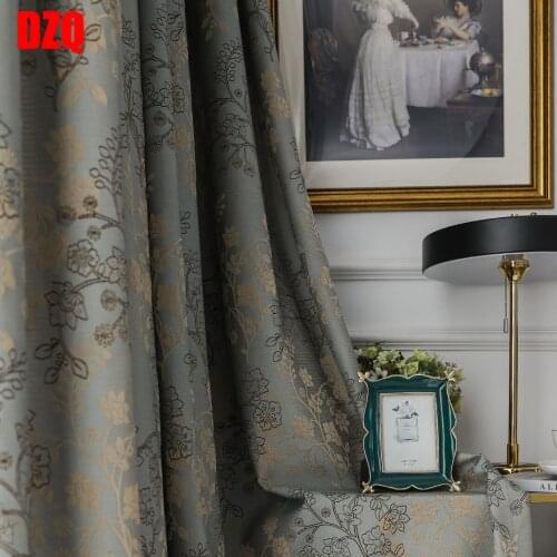 2021 European and American Thick Jacquard Curtains High-precision Pastoral Curtains Curtains for Living Dining Room Bedroom