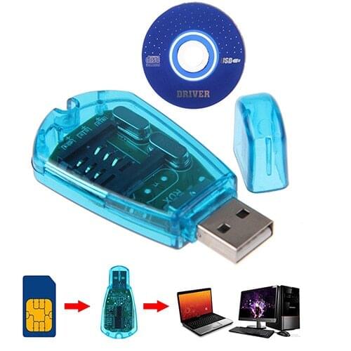 USB Cellphone Standard SIM Card Reader Copy Cloner Writer SMS GSM/CDMA+CD