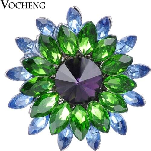 Vocheng Ginger Snap 2 Colors 18mm Crystal Blossom Charms Vn-1388