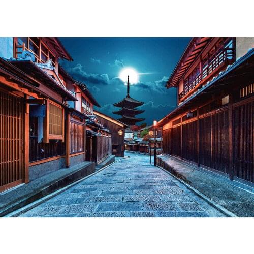 Japan Kyoto Street in Night Photo Backgrounds Vinyl Cloth Photography Backdrops for Children Portrait Wedding Photocall Props