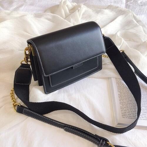 Two shoulder strap womens Messenger bag high quality car line womens handbags fashion black business shoulder bag new discount