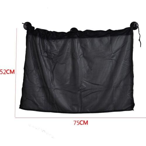 1 Pair Home Car Sun Shade Side Window Curtain Sunshade UV Protection Mesh Fabric With Suction Cup 52cmx 75cm