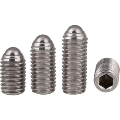 10Pcs metric thread M3 M4 M5 M6 M8 Stainless Steel Spring Ball Plunger Screw