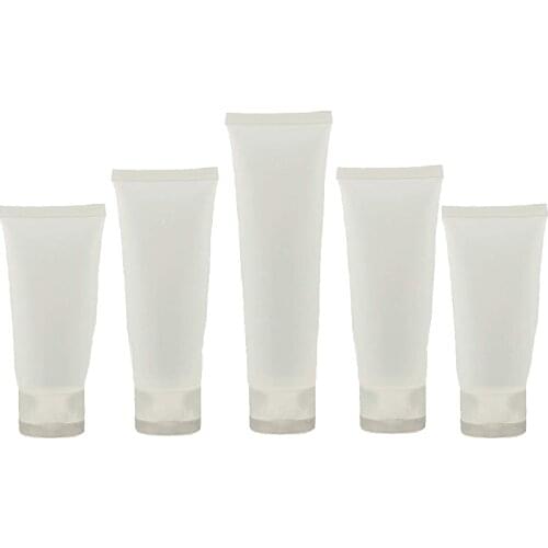 10pcs Empty Portable Cosmetic Tube Squeeze Facial Cream Container 30/50/100ml Flip cap Lotion Travel Bottle Pot Gel Box
