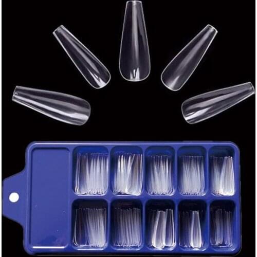 100pcs White/transparent Capsule Ongle False Nail Tips With Box Capsule Ongle Transparent Half Fake Nail Art Acrylic French Tips