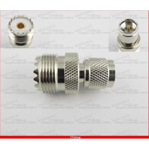 20pcs x UHF Female Jack to Mini UHF Male Plug Straight RF Connector Adapter