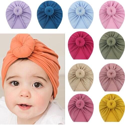 2021 New 1pc Childrens Kawaii Borderless Bow Cap Soft Cap Funny Donut Hat Comfortable Broken Beautiful Hat For Newborn Baby