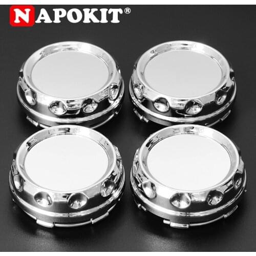4pcs 60mm COOL Universal Chrome Plastic Car Wheel Center Hub Cap Blank No Logo Wheel Center Cover Badge Decorative Emblem