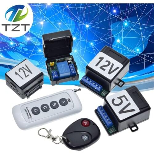 433M Universal Wireless Remote Control Switch Electric Access Control DC 5V 12V 1 Way 2 Way Relay Receiver Module + Transmitter