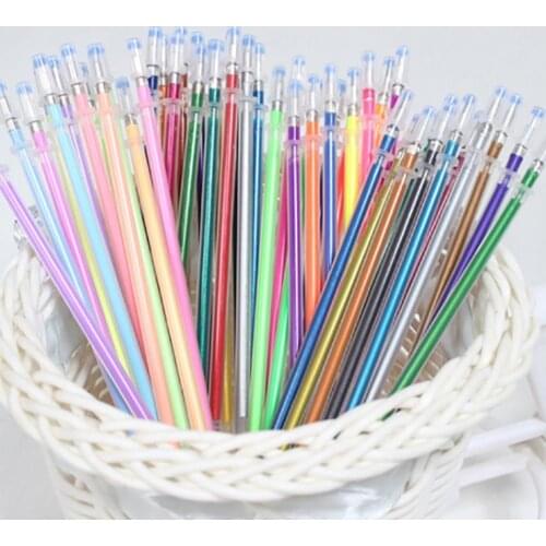 48Pcs Colors 0.8mm Gel Pen Refill Office Signature Rods Colorful Ink Refill Office School Stationery Writing Supplies 2020 New