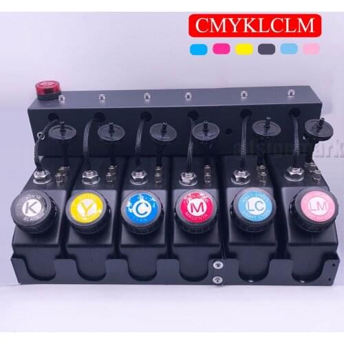 6-color Continuous UV Ink Supply System CISS for UV Printer 500ml Ink Supply System Ink Tank Level Sensor Warning Buzzer