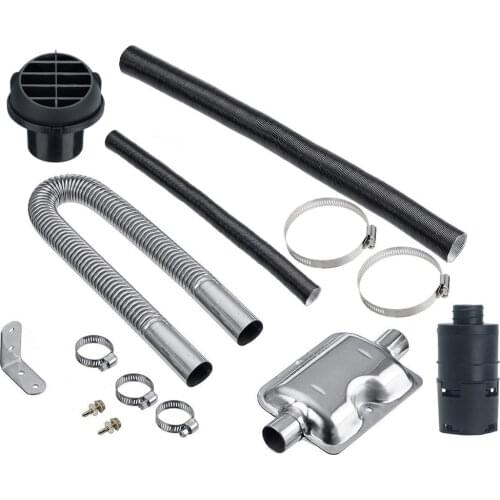 60cm/120cm Stainless Steel Exhaust Hose 25mm Diameter Exhaust Crude Oil Parking Heater With Cuffer And Clip High Qaulity