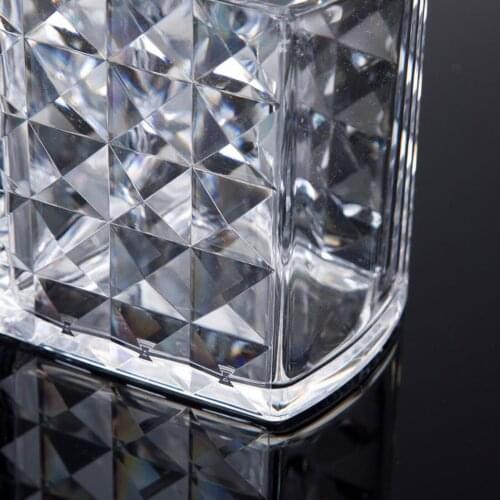 Acrylic Cosmetic Storage Box Makeup Brush Holder Organizer Lipstick Eyebrow Pencil Bathroom Storage Display Case 3 Compartments