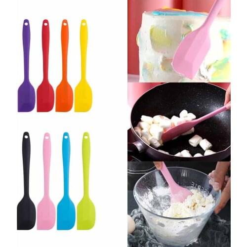 Non Stick Silicone Scraper Cake Tool Food Cooking Shovel Kitchenware Spatula Set Pastry Cake Baking Scraper Mixing Tools
