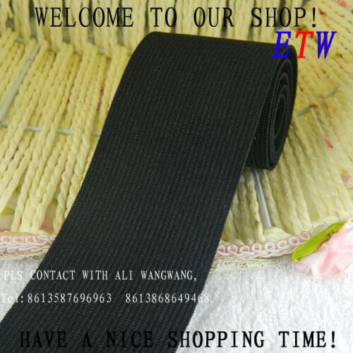 Free shipping ! 10mm The thicken black Knitting Elastic Tape, Elastic Stretch Webbing, 20 yards/Roll for wholesale and retail