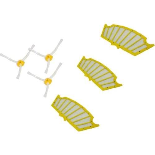 Free shiping New 3-Armed Side Brushes & Brush Filter for 530 550 560 570 iRobot Roomba 500 Series