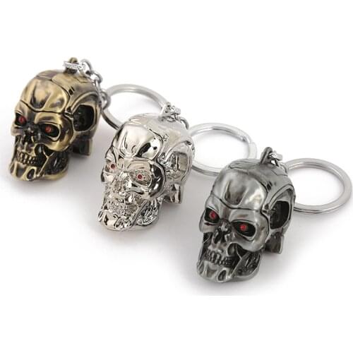 Terminator keychain Skull head Hot Moive Terminator Pendant keyring fashion jewelry car key Accessories For men and women gift