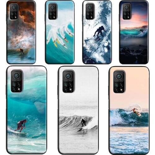 Surf Surfing Wave Case POCO X3 Pro F3 F1 F2 M3 Pro Cover For Xiaomi Mi 11 Lite Ultra Note 10 Mi 9T 10T Pro