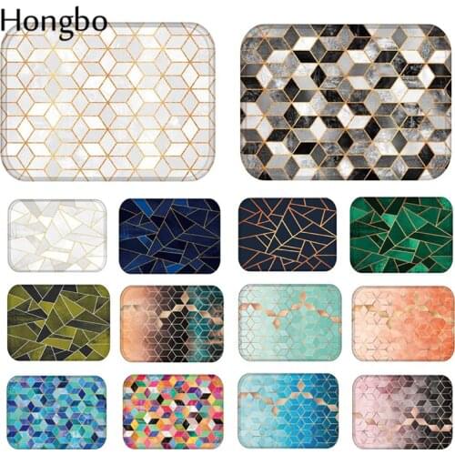 Hongbo 40*60cm Geometric Pattern Anti-Slip Carpet Door Mats Doormats Outdoor Kitchen Bathroom Living Room Floor Mat Rug