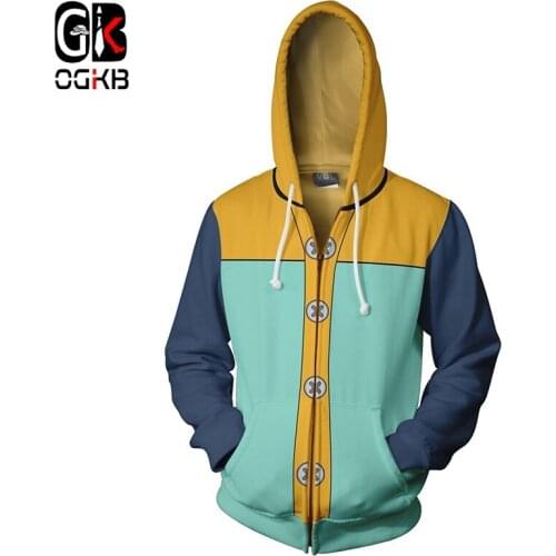 OGKB Zipper Hoodie 3D Print Cosplay Movie Hoodie Streetwear Casual Sweatshirt 3D Men And Women Autumn And Winter Tops Oversized