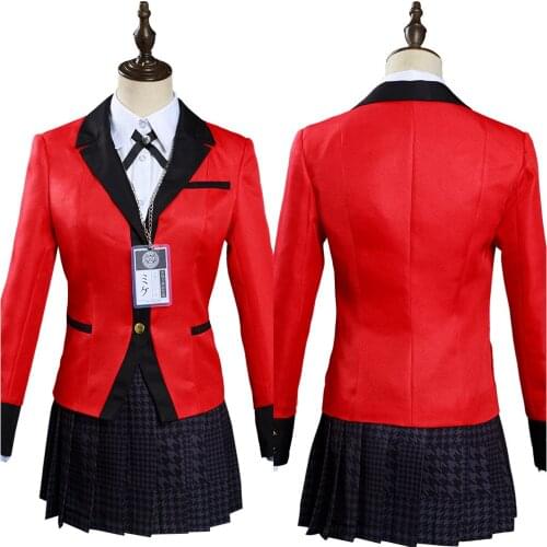 Kakegurui: Compulsive Gambler Jabami Yumeko/Meari Saotome Cosplay Costume Uniform Skirt Outfits Halloween Carnival Suit