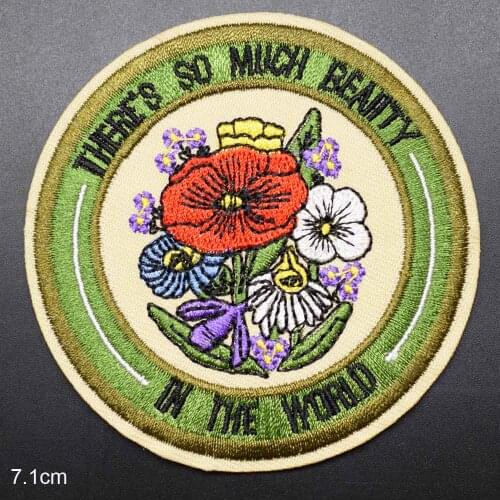 Beauty Flower Iron On Embroidered Clothes Patches For Clothing Stickers Garment Wholesale