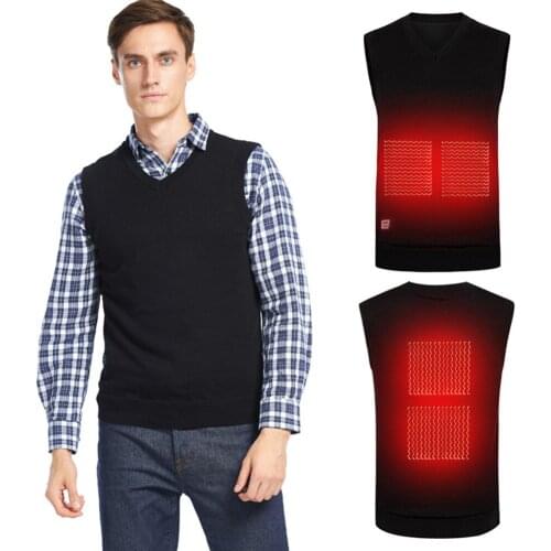 3 Temperature Adjustment Heated Jacket Outdoor USB Heating Vest Winter Flexible Electric Thermal Clothing Camping Hiking Apparel