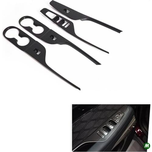 Left Hand Drive ABS Car Interior Door Window Lift Glass Switch Buttons Cover Molding for Hyundai Palisade 2019