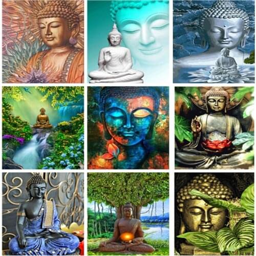 Diamond Painting Kit Buddha DIY Diamond Embroidery Sale Religion Mosaic Cross Stitch Decor For Home