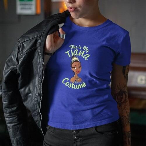 Summer New Products Disney Women T-shirts Tiana The Princess And The Frog Print Comfort Fashion Outdoor Harajuku T Shirts Female