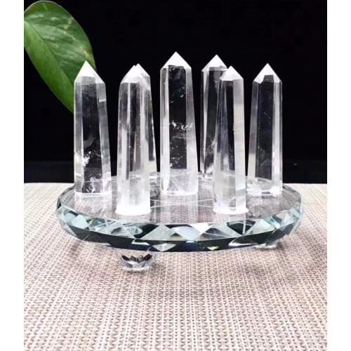 Wholesale natural crystal point quartz crystal seven star array Home furnishing articles