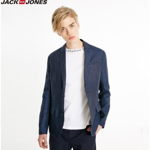 JackJones Mens Linen Suit Jacket Comfortable Blazer basic Menswear 219108505