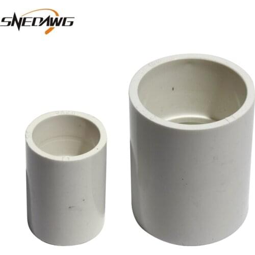 2pcs UPVC Pipe Fittings 20/25/32/40/50/63mm ID Water Pipe Joint 1/2'' 3/4'' 1'' 2''Water Connectors DIY Tool Plastic Pipe Joints
