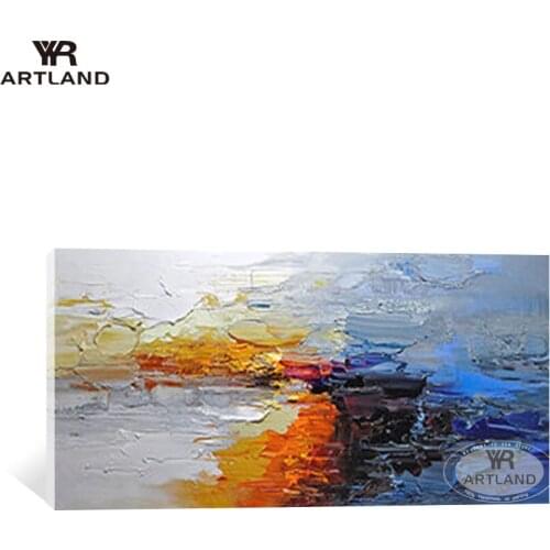 Modern abstract Hand painted oil painting on canvas thick color oil wall art picture for living room bedroom home decor unframed