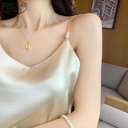 SURE XIAO STORY Womens Silk Tops