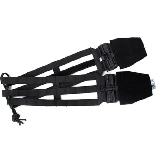 Outdoors Tactical Military Black Vest 3-Band Skeletal Cummerbund with Automatic magnetic quick release buckle