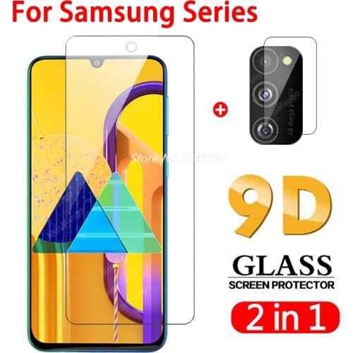 2in1 Tempered Glass for Samsung M30s M10 M20 M21 M30 A70 A70s A71 a80 glass camera lens screen for Samsung Note 10 Lite Glas