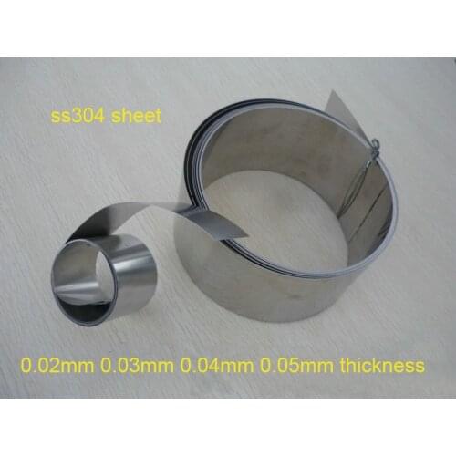 0.02mm 0.03mm 0.04mm 0.05mm thickness Stainless Steel Band Stainless Steel Strap ss304 Spring Sheet stainless foil 304 belt