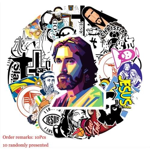10/30/50Pcs Cartoon Anime Jesus Cross God Prayer Poster Stickers Fridge Phone Laptop Luggage Wall Notebook Graffiti Kids Toys