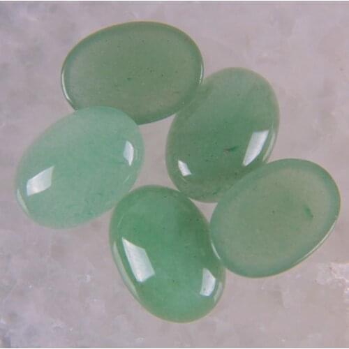18x13MM Green Aventurine Oval CAB Cabochon Jewelry For Woman Gift Bead (10 pcs/lot) H022