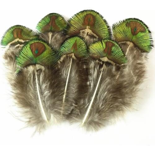 20Pcs/Lot Natural Gold Peacock Feather 3-7CM 1-3inch Pheasant Feathers for Crafts for Jewelry Making Plumes Plumas Decoration